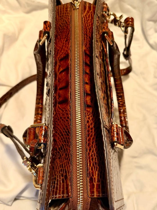 Brahmin Finley Satchel Melbourne Pecan & Ady Wallet - Picture 11 of 16